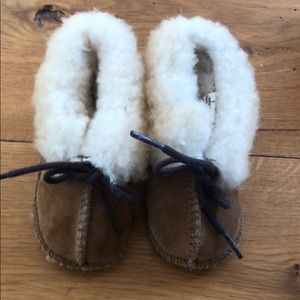 Fur moccasins
